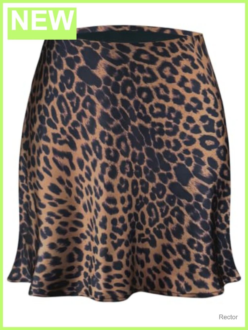Satin Mini Skirt High Waist A-Line Flared Hem Party Skirt